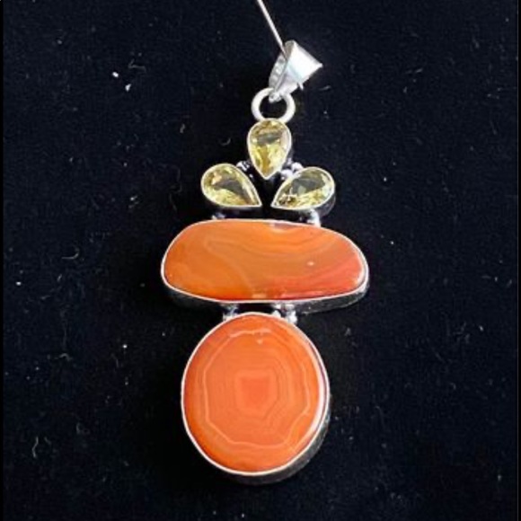 Cluster pendants on choice! Most are 3” long set in silver! - Picture 5 of 10